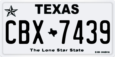 TX license plate CBX7439