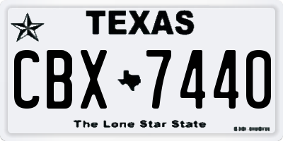 TX license plate CBX7440