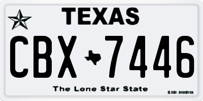 TX license plate CBX7446