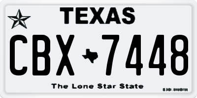 TX license plate CBX7448