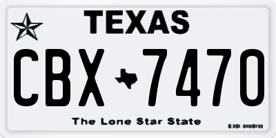 TX license plate CBX7470