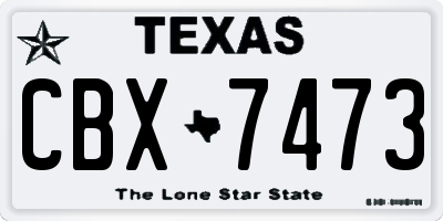 TX license plate CBX7473