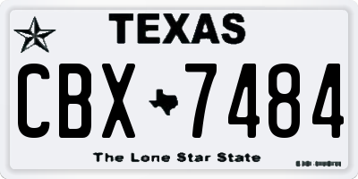 TX license plate CBX7484