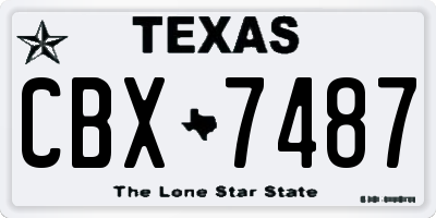 TX license plate CBX7487