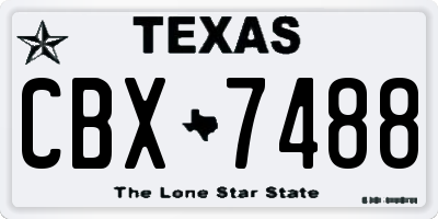 TX license plate CBX7488