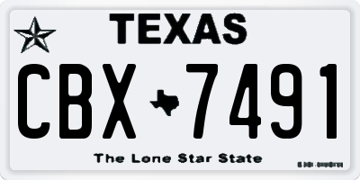 TX license plate CBX7491