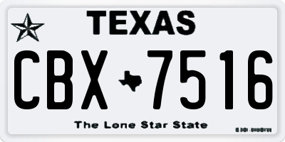 TX license plate CBX7516