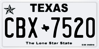 TX license plate CBX7520