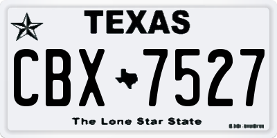 TX license plate CBX7527