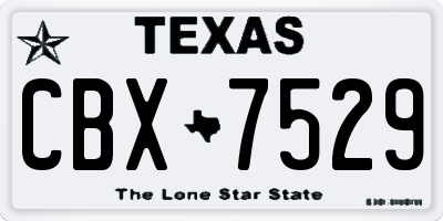 TX license plate CBX7529