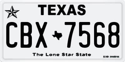 TX license plate CBX7568