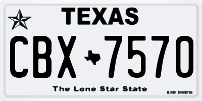 TX license plate CBX7570