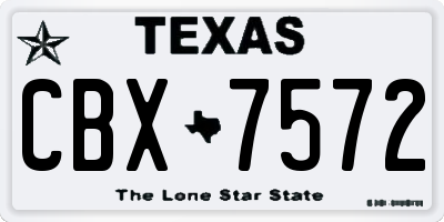 TX license plate CBX7572