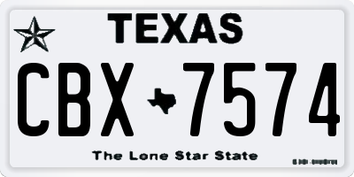 TX license plate CBX7574