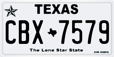 TX license plate CBX7579