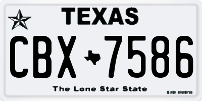 TX license plate CBX7586