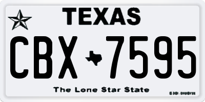 TX license plate CBX7595