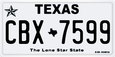 TX license plate CBX7599