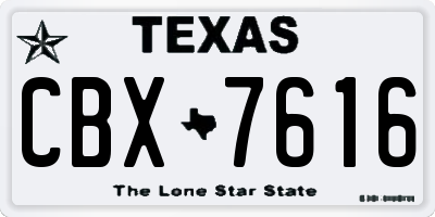TX license plate CBX7616