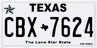TX license plate CBX7624