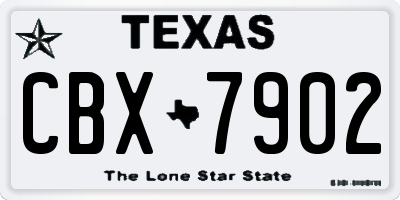 TX license plate CBX7902