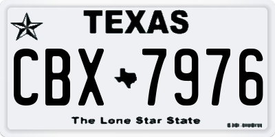 TX license plate CBX7976
