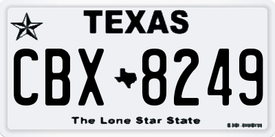 TX license plate CBX8249