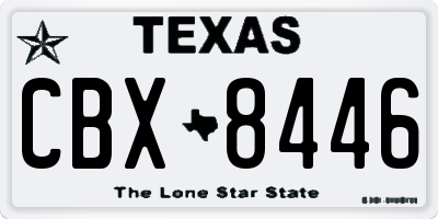 TX license plate CBX8446