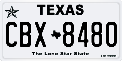 TX license plate CBX8480