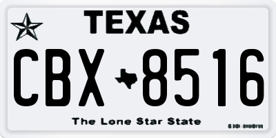 TX license plate CBX8516