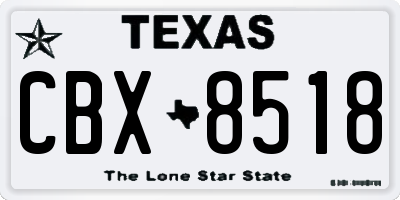 TX license plate CBX8518