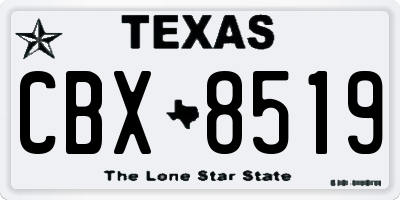 TX license plate CBX8519