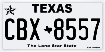 TX license plate CBX8557