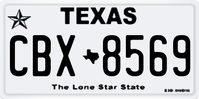 TX license plate CBX8569