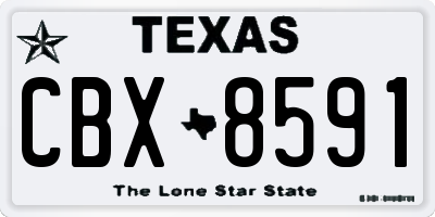 TX license plate CBX8591
