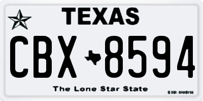 TX license plate CBX8594