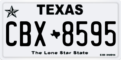 TX license plate CBX8595