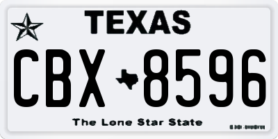 TX license plate CBX8596