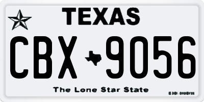 TX license plate CBX9056