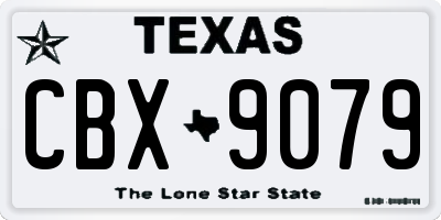 TX license plate CBX9079