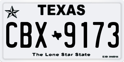 TX license plate CBX9173