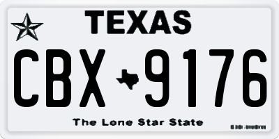 TX license plate CBX9176