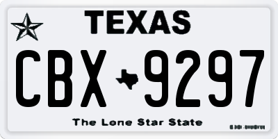 TX license plate CBX9297