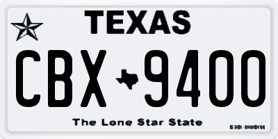 TX license plate CBX9400