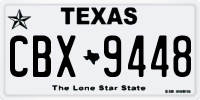 TX license plate CBX9448