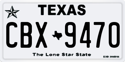 TX license plate CBX9470