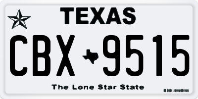 TX license plate CBX9515