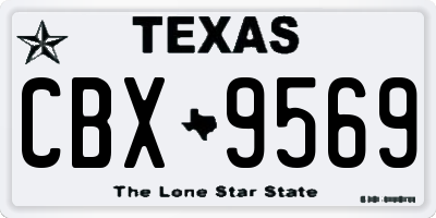 TX license plate CBX9569