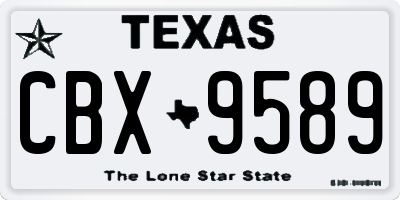 TX license plate CBX9589