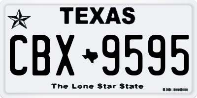 TX license plate CBX9595